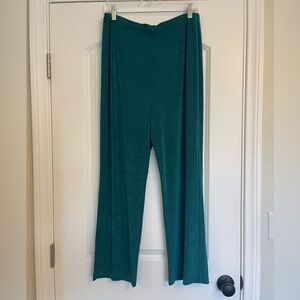 Chicos Travelers No Tummy Slinky Wrinkle-Resistant Pant Peacock Teal Size L